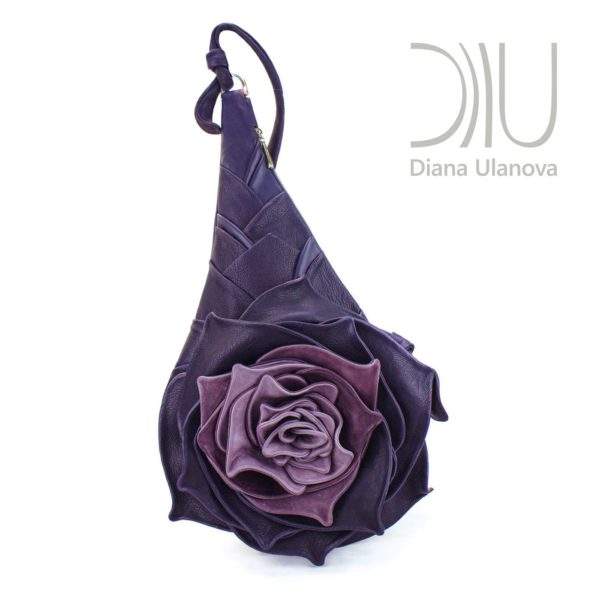 Shoulder Bag Designer. Rose Dark Purple by Diana Ulanova. Buy on women-bags.com