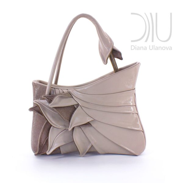 Womens Designer Bag. Feathers Beige by Diana Ulanova. Buy on women-bags.com