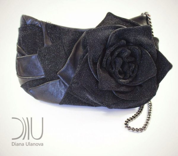 Over The Shoulder Bags Designer. Rosette Black by Diana Ulanova. Buy on women-bags.com