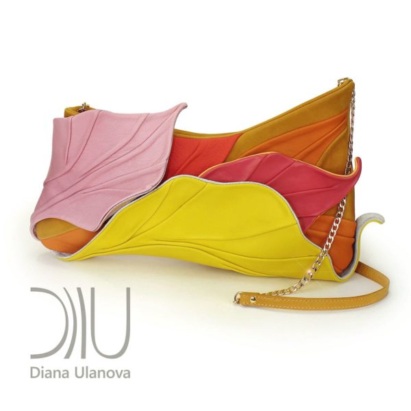 Designer Clutch Bag. Tropic Orange/Yellow by Diana Ulanova. Buy on women-bags.com