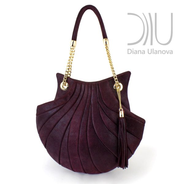 Female Designer Bags. Shell Burgundy 2 by Diana Ulanova. Buy on women-bags.com