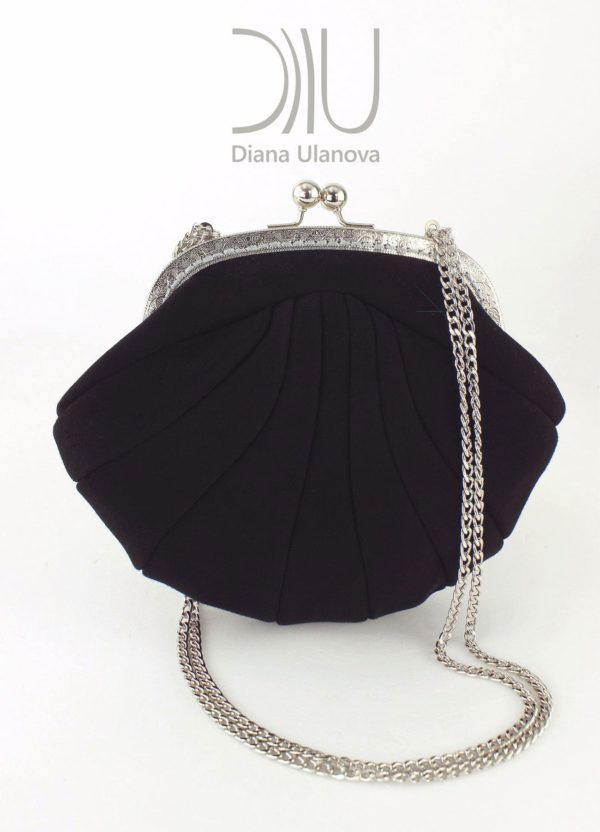 Designer Small Handbags. Reticule Shell Black by Diana Ulanova. Buy on women-bags.com