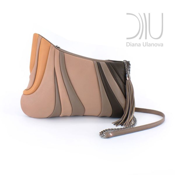 Designer Over The Shoulder Bags. Sputnik Beige/Brown2 by Diana Ulanova. Buy on women-bags.com
