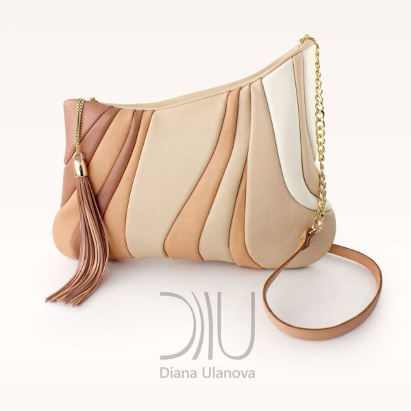 Designer Over Shoulder Bags. Sputnik Beige by Diana Ulanova. Buy on women-bags.com