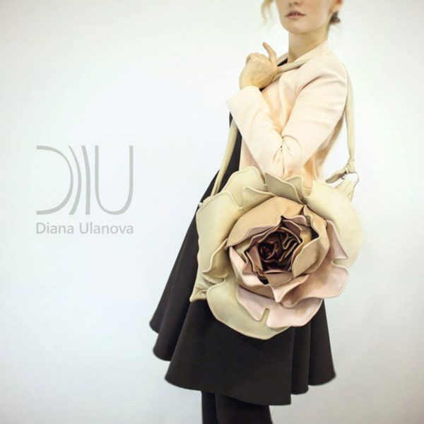 Designer Over Shoulder Bags. Royal Rose White by Diana Ulanova. Buy on women-bags.com