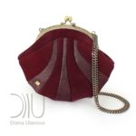 Reticule shell Burgundy