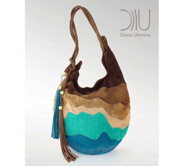 Shoulder Designer Bags. Hive Brown/Blue by Diana Ulanova. Buy on women-bags.com