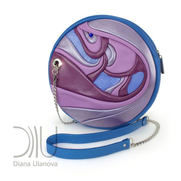 Designer Small Bags. Fugu Mini Blue/Purple by Diana Ulanova. Buy on women-bags.com