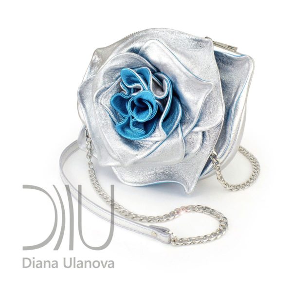 Micro Designer Bags. Rose Mini Silver/Blue by Diana Ulanova. Buy on women-bags.com