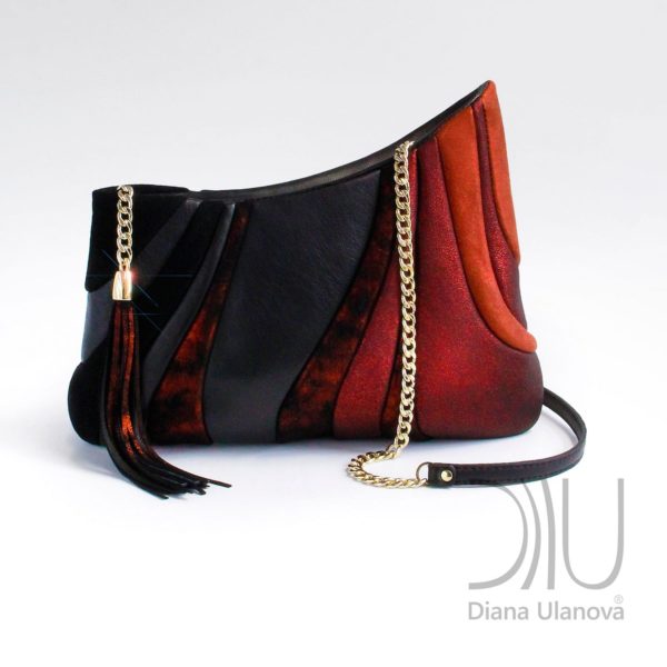 Shoulder Bags Designer. Sputnik Black/Red by Diana Ulanova. Buy on women-bags.com